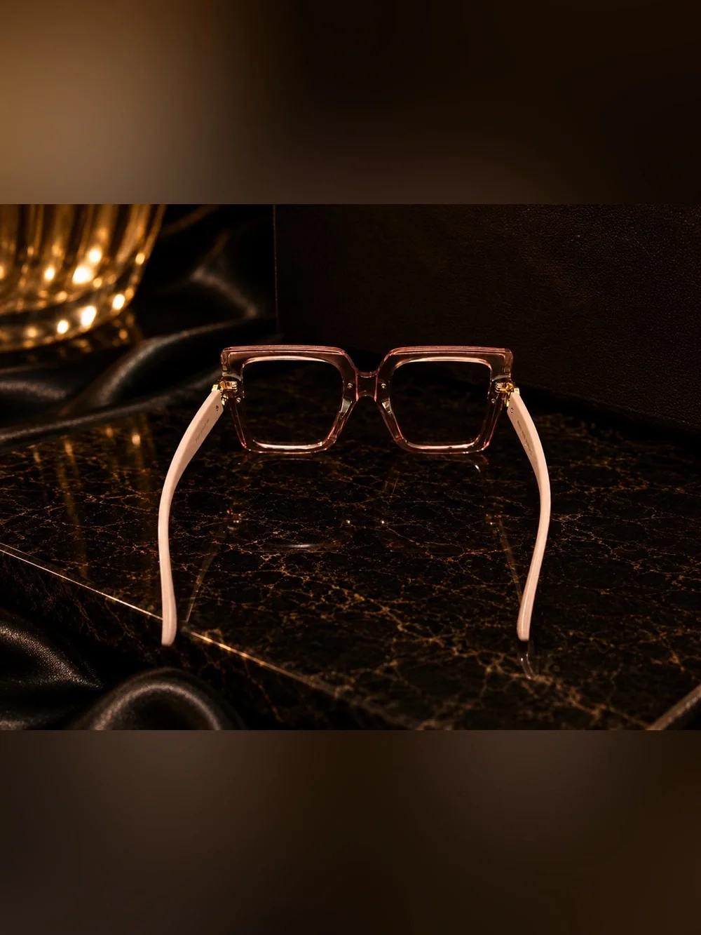 Gucci Pink Square Frame Women's Sunglasses